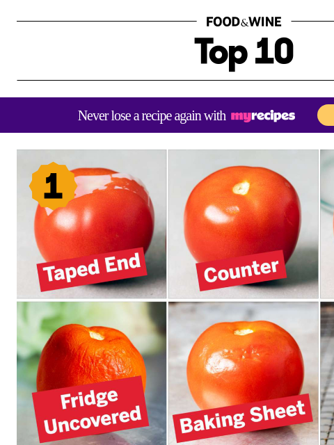 foodandwine newsletter: The No. 1 Way to Keep Tomatoes Mold-Free for Over ...