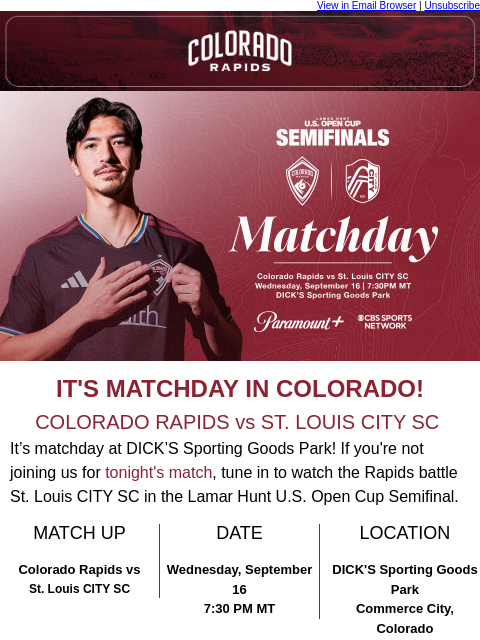 thecoloradorapids newsletter: How to Watch the Lamar Hunt U.S. Open Cup Semifina...