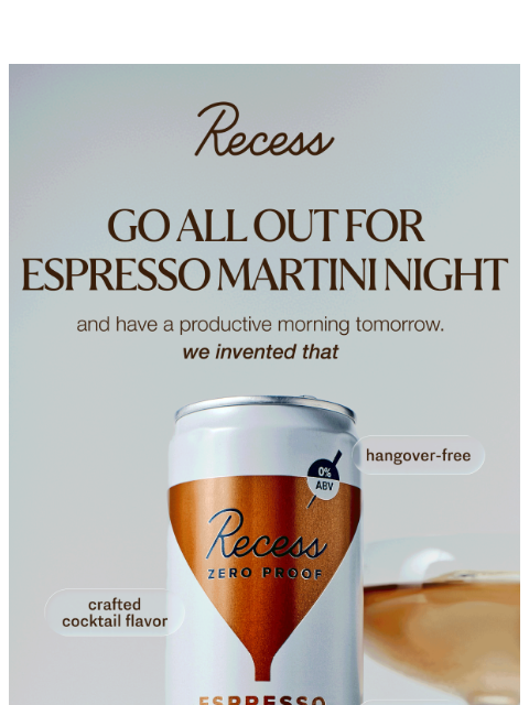 takearecess newsletter: you’re so martini coded