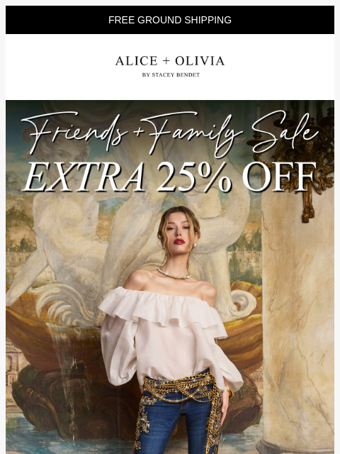 aliceandolivia newsletter: Our Friends + Family Sale Is MAJOR