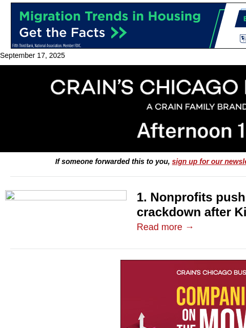 crainalerts newsletter: Big foundations push back on Trump crackdown threa...