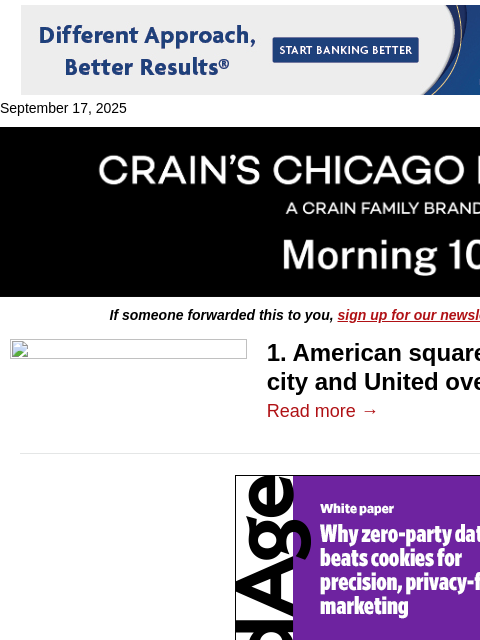 crainalerts newsletter: Battle of O'Hare begins