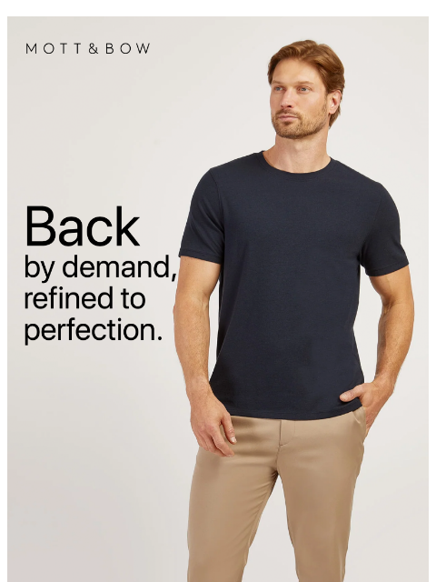 mottandbow newsletter: Our best tee just returned.