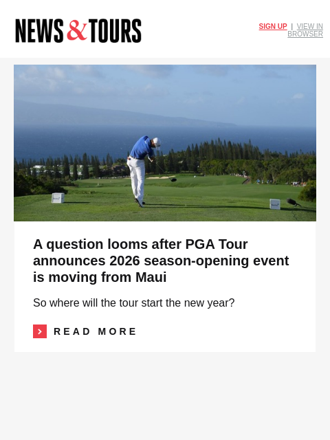 golfdigest newsletter: The Masters' bold broadcast move