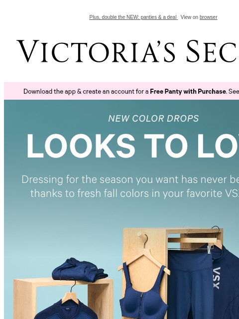 victoriassecret newsletter: NEW VSX Fall Colors—Make Moves