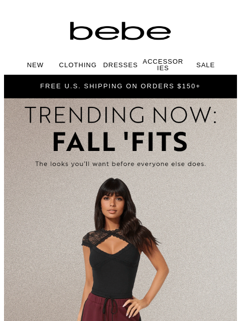 bebe newsletter: These NEW Fall Looks > Your FYP 🍁