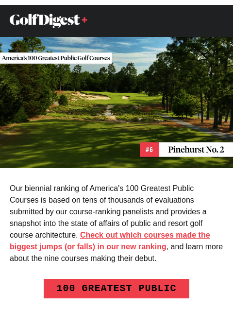 golfdigest newsletter: Appreciate great public golf?