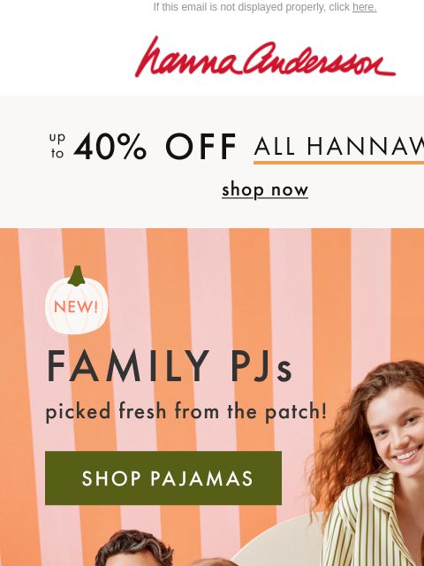 hannaandersson newsletter: 🎃 Up To 40% Off Hannaween Matching Styles 🎃