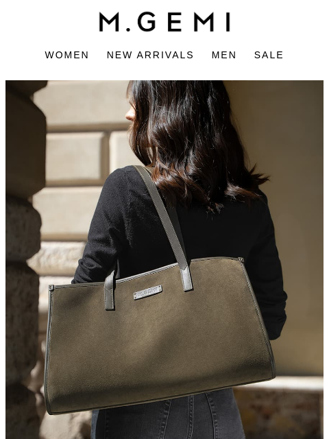 mgemi newsletter: New Today: A Chic Suede Tote