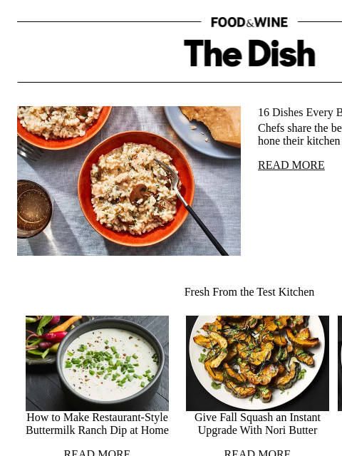 foodandwine newsletter: 16 Dishes Every Beginner Cook Should Learn