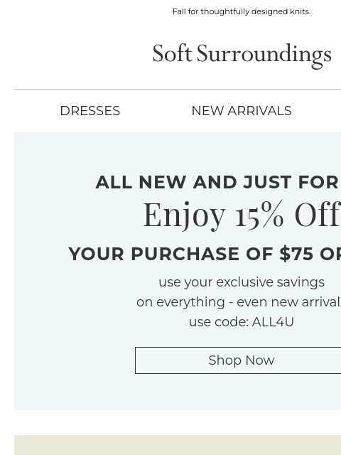 softsurroundings newsletter: New Sweaters Have Landed