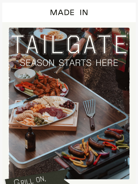 madeincookware newsletter: Tailgate Season Starts Here