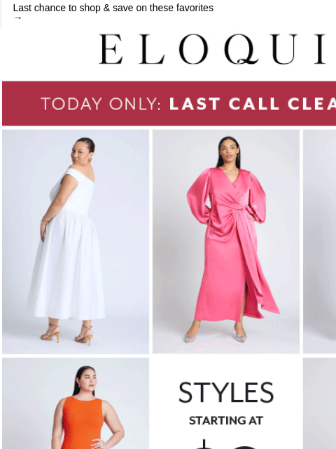 eloquii newsletter: STYLES FROM $9 ❤️‍🔥️