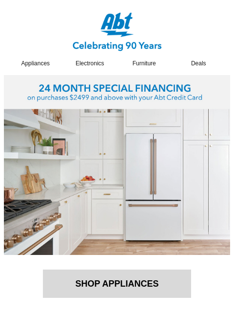 abt newsletter: Your New Appliances Are Waiting