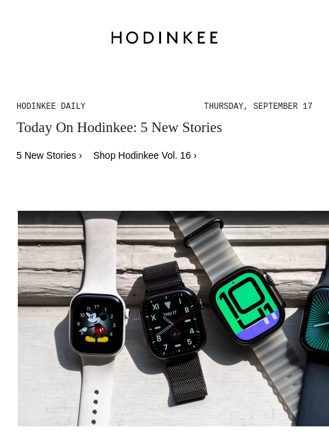 hodinkee newsletter: Hodinkee Daily | 09/17/2026