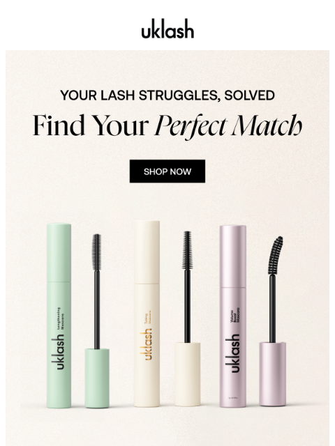 uklash newsletter: Struggle with short, straight or sparse lashes? 😔