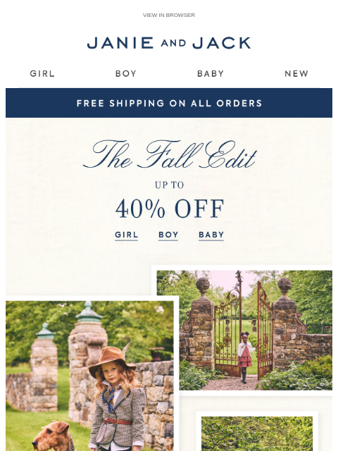 janieandjack newsletter: Friendly reminder: free shipping ends tonight