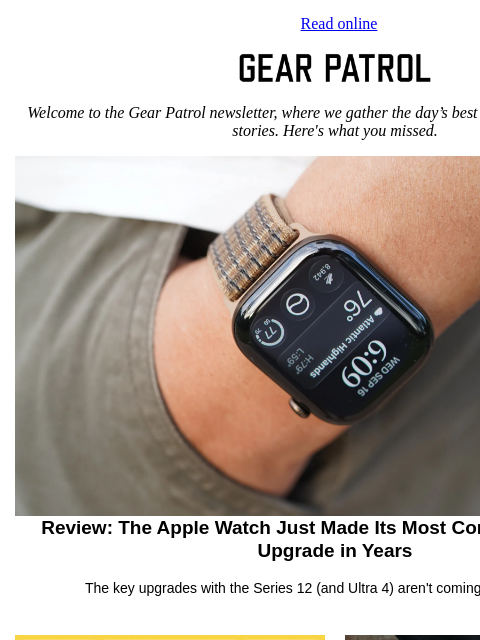 gearpatrol newsletter: Hands-On Review: Apple Watch Series 12