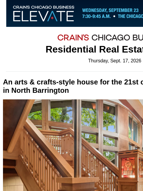 crainalerts newsletter: Arts & crafts-style house for sale in North Barrin...