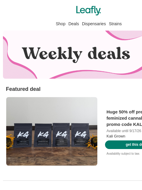 leafly newsletter: 🚀 Deals that take you higher