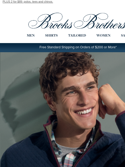 brooksbrothers newsletter: Your everywhere layer: Our new quarter-zips