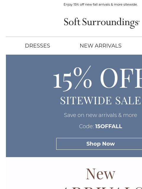 softsurroundings newsletter: New Fall Arrivals