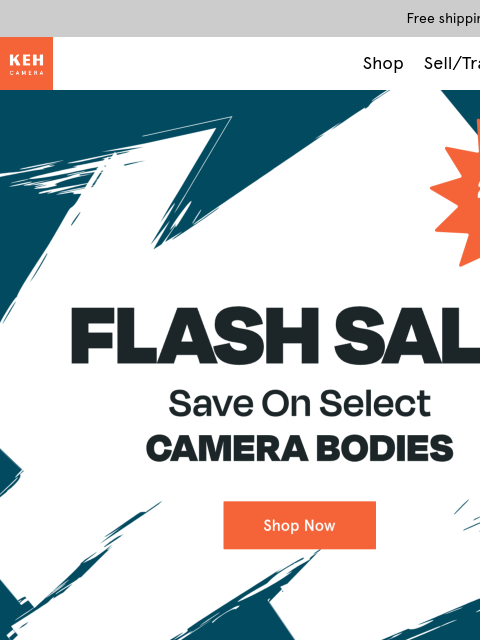 keh newsletter: ⚡ FLASH SALE ⚡ Up to 10% off select camera bodies