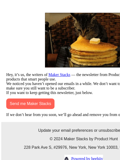 Let us know if you still want to receive the Maker Stacks newsletter? ‌ ‌ ‌ ‌ ‌ ‌ ‌ ‌ ‌ ‌ ‌ ‌ ‌ ‌ ‌ ‌ ‌ ‌ ‌ ‌ ‌ ‌ ‌ ‌ ‌ ‌ ‌ ‌ ‌ ‌ ‌ ‌ ‌ ‌ ‌ ‌ ‌ ‌ ‌ ‌ ‌ ‌ ‌ ‌ ‌ ‌ ‌ ‌ ‌ ‌ ‌ ‌ ‌ ‌ ‌ ‌ ‌ ‌ ‌ ‌ ‌ ‌ ‌ ‌ ‌ ‌