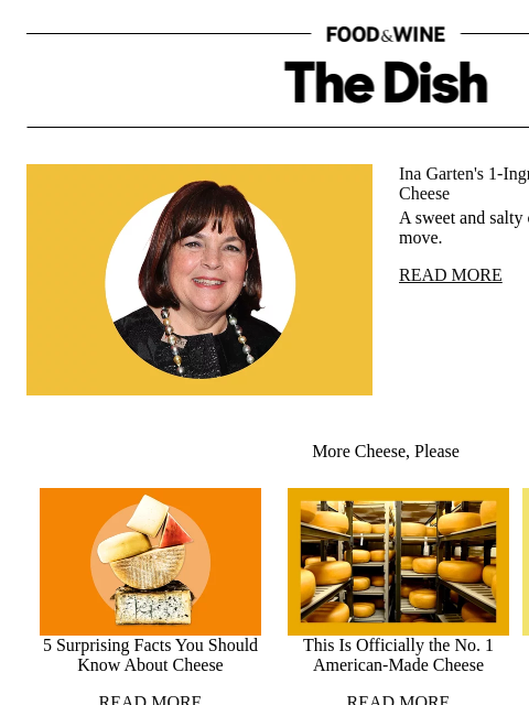 foodandwine newsletter: Ina Garten's 1-Ingredient Upgrade for Grilled Chee...