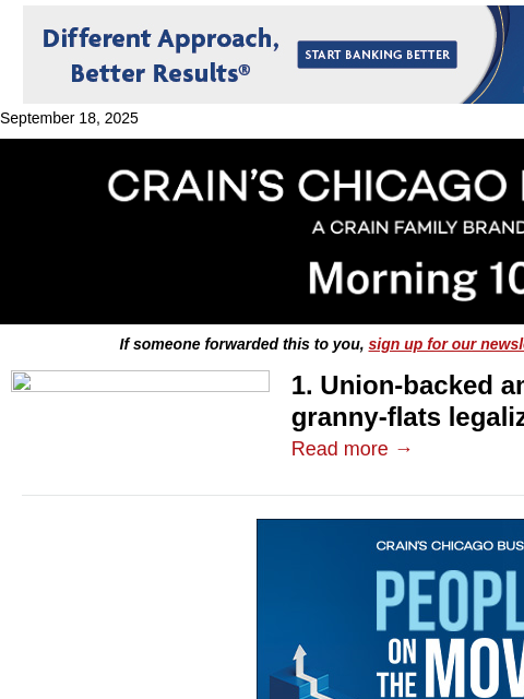 crainalerts newsletter: Granny-flats fight takes a turn