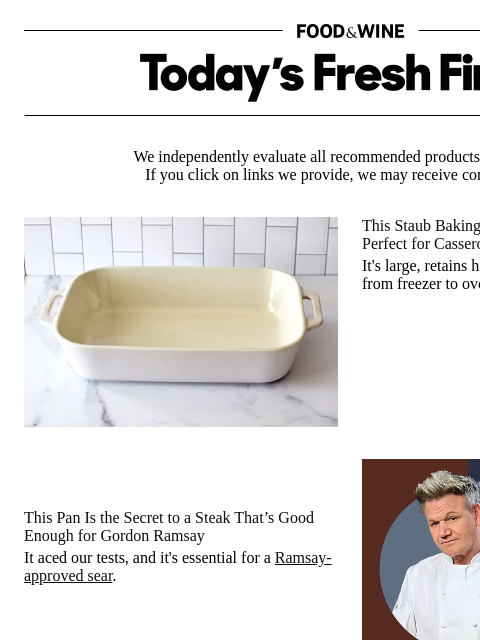 foodandwine newsletter: This Is the Secret to a Gordon Ramsay-Approved Ste...