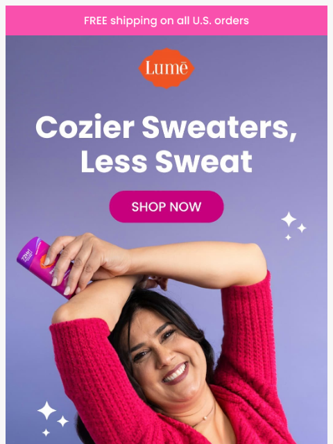 lumedeodorant newsletter: 🍁 This fall, save up to 41% on Sweat Control 💦🛑