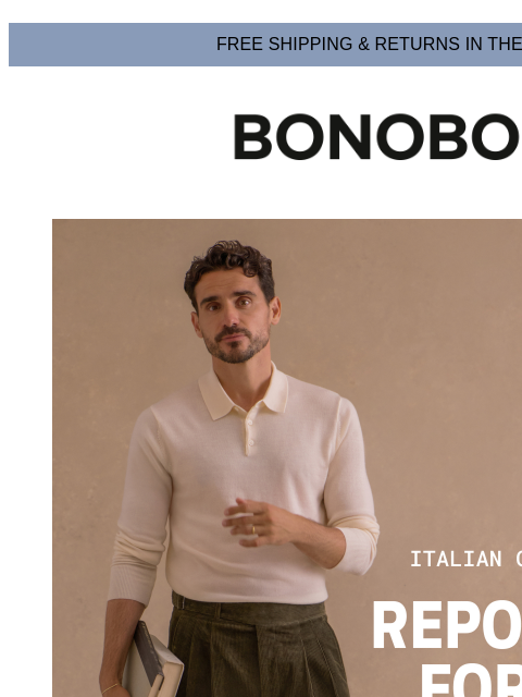 bonobos newsletter: Back: The Italian Gurkha Trouser