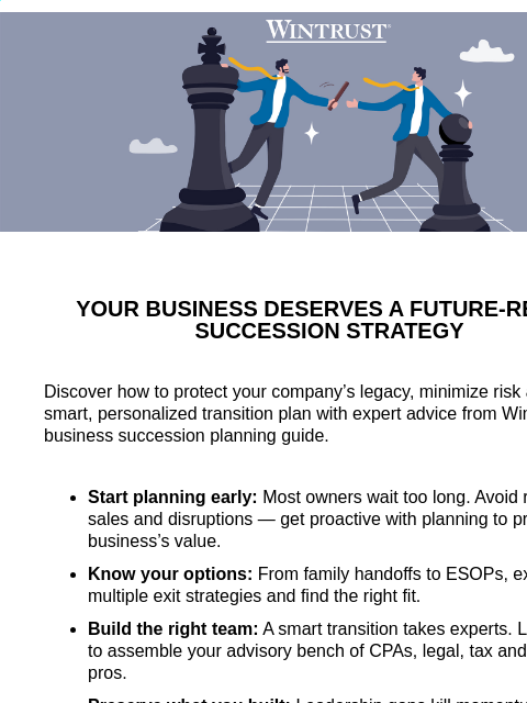 craincontentstudio newsletter: Build a future-ready business succession strategy