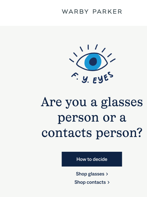 warbyparker newsletter: A big question