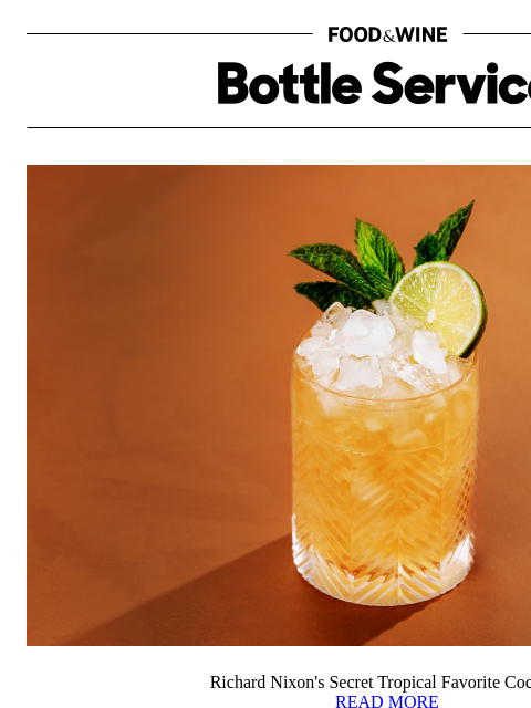 foodandwine newsletter: Richard Nixon's Secret Tropical Favorite Cocktail