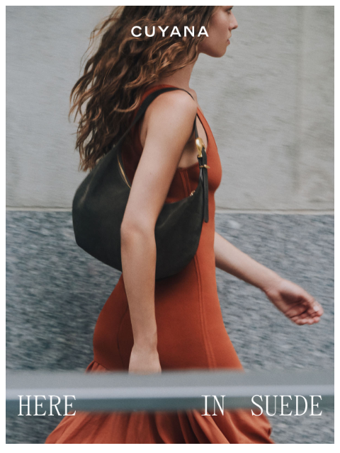 cuyana newsletter: New in Suede
