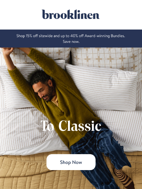 brooklinen newsletter: Award-Winning, Showstopping, Never-Before-Seen She...