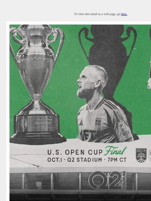 austinfc newsletter: Be a Part of a Historic Night at Q2 Stadium!