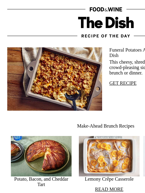 foodandwine newsletter: Funeral Potatoes