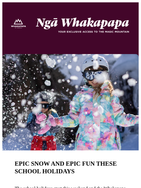 whakapapa newsletter: Your Maunga Update, 18th Sept 2025 🏔️