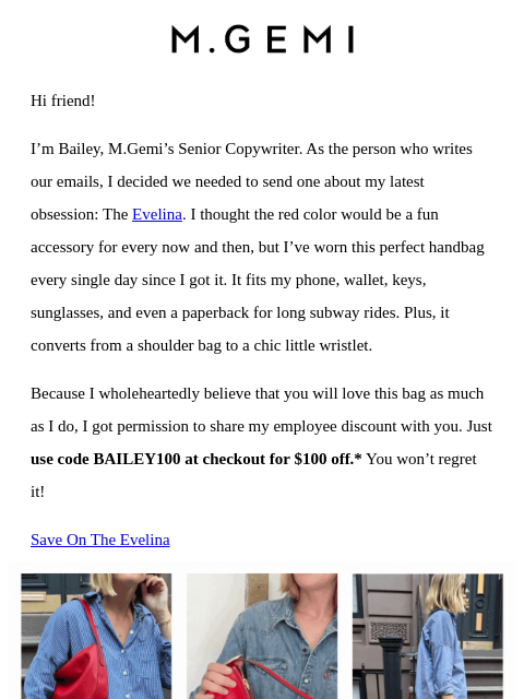 mgemi newsletter: I’m Sharing My Employee Discount