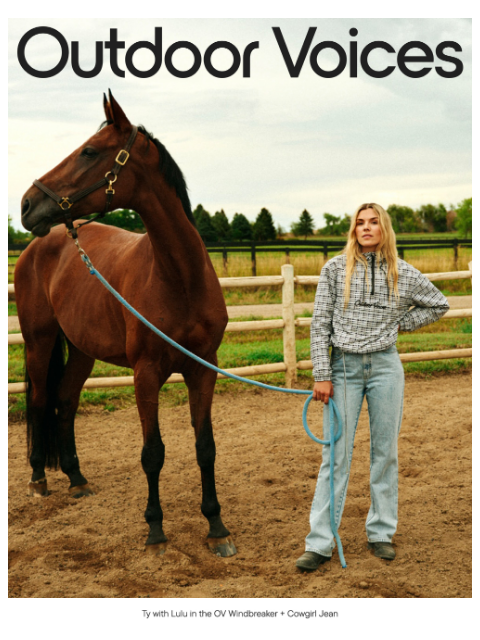 outdoorvoices newsletter: 21st-century Cowgirl