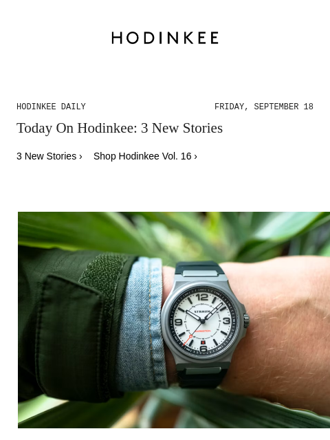 hodinkee newsletter: Hodinkee Daily | 09/18/2026