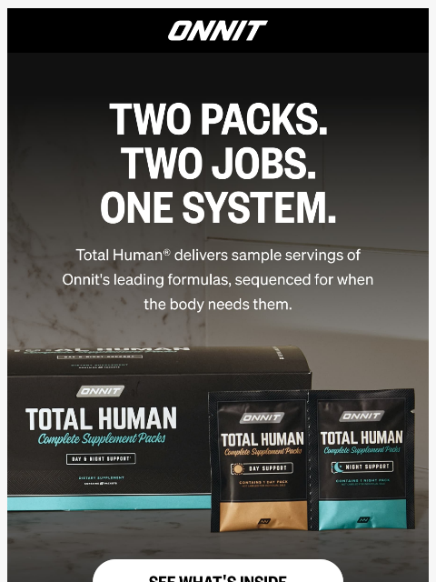 onnit newsletter: Behind The Total Human® Packs