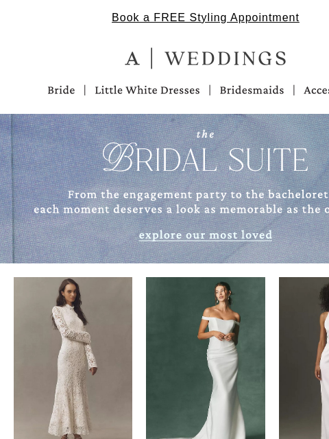 anthropologie newsletter: Our most-loved bridal looks