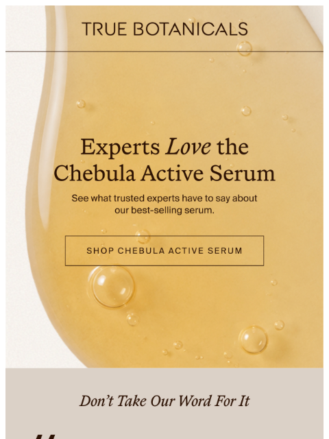 truebotanicals newsletter: Experts Love Chebula