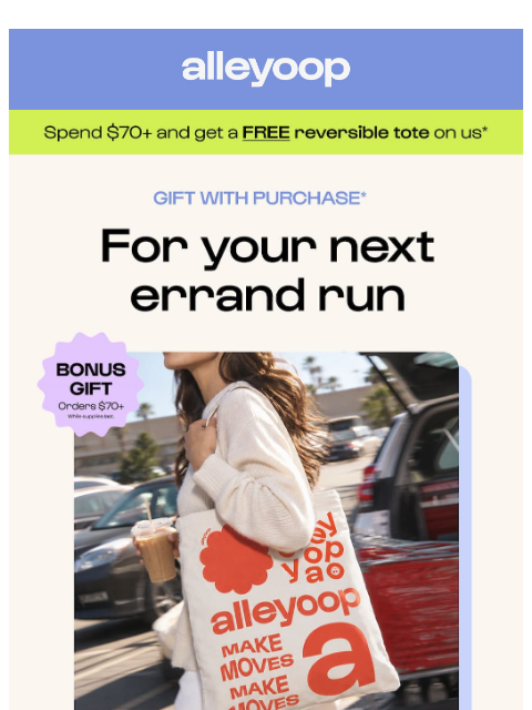 meetalleyoop newsletter: A tote-ally free gift ✨