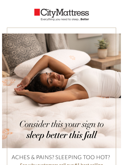 citymattress newsletter: Consider this your sign to sleep better this fall