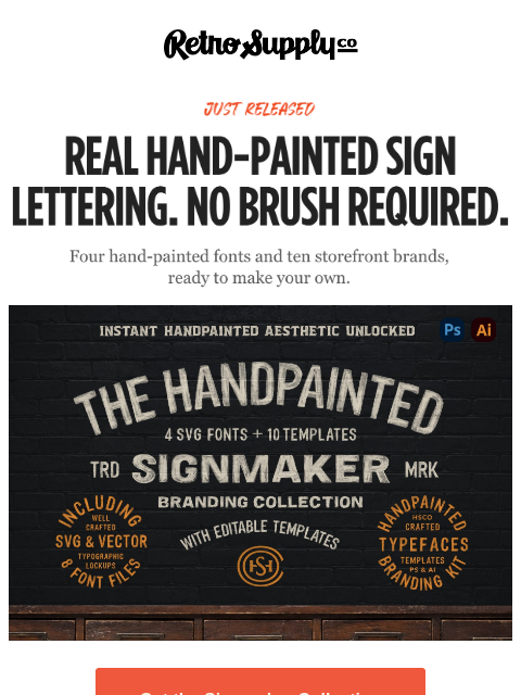 retrosupply newsletter: [NEW] The Handpainted Signmaker Collection